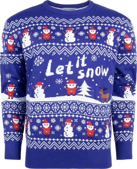 Foute Kersttrui Dames & Heren - Christmas Sweater "Let it Snow" - Mannen & Vrouwen Maat M