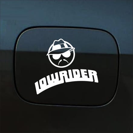 Bumpersticker - Low Rider - 12,5 X 15,6 - Wit