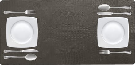 NOOBLU Tafelloper DUBL - Croco Lead grey - Lengte: 85 cm, Aantal: 1 tafelloper