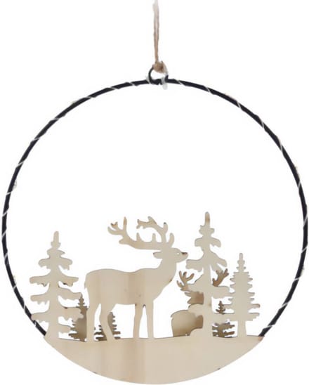 Decoratieve kerstverlichting met LED om op te hangen, Ø 20 cm