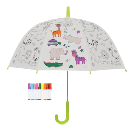 Kleur je eigen paraplu - jungledieren