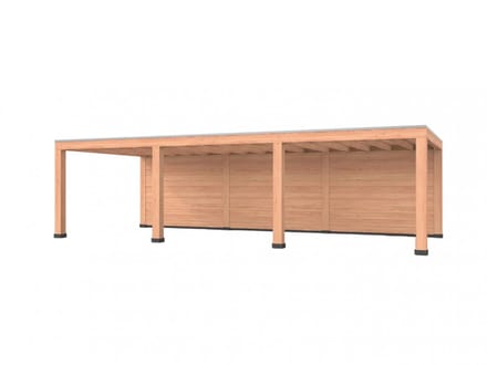 Douglas overkapping, 900 x 400, met achterwand, Westwood Modern Basic