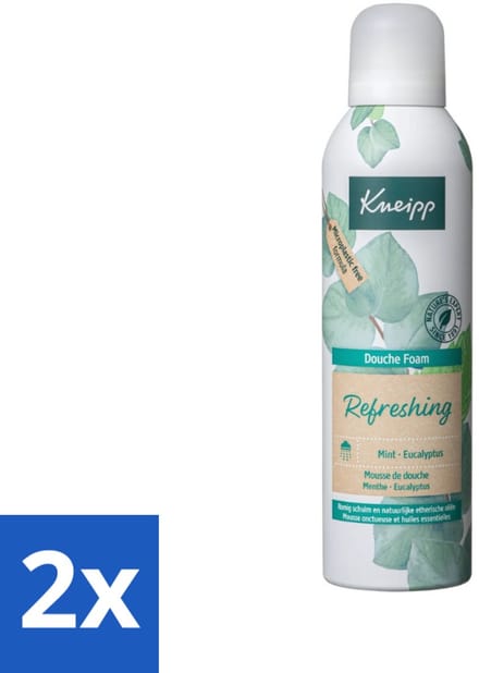 Kneipp - Douchefoam - Mint & Eucalyptus - Vegan - 200 ml - Voordeelverpakking - 2 stuks
