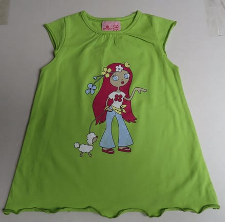 T shirt - Mouwloos - Meisje - Groen - Lang - 24 maand 92