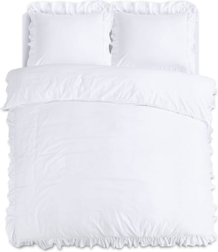 Sleeptime Ruffles Dekbedovertrek - 240X200/220 + 2 x kussenslopen 60x70 - Wit