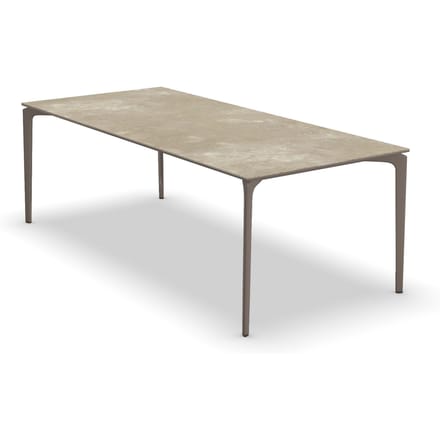 Fast Allsize tafel met stenen blad - Stoneware hazel - pearly gold - 300 x 100 cm