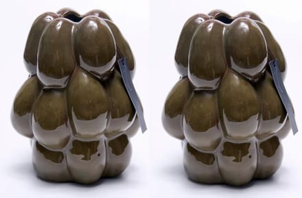 Vaas - Villa Pottery - Decoratie - Woondecoratie - Keramiek - Berber 5 Chocolat - 2 stuks