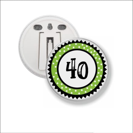Button Met Clip 58 MM - 40
