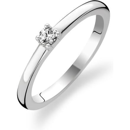 TI SENTO Dames Ring - 925 zilver - Zirconia wit - Maat 16.50 mm / maat 52 - 1871ZI