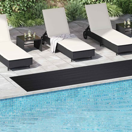 vidaXL - Vloermat - met - brede - rib - Zwart - 1 - x - 5 - m - Rubber