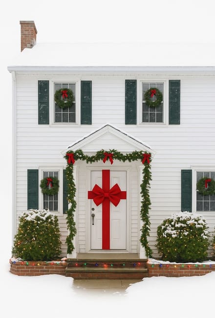 2 x Mega Deurstrik voor kerst en feest - Strik - Bruiloft - Decoratie - Rood