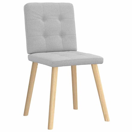 vidaXL Eetkamerstoelen 2 st stof wolk grijs