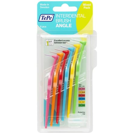 TePe Angle Interdentale Ragers Mixed Pack ISO maat 1 - 6  – (0,4 mm – 0,8 mm)