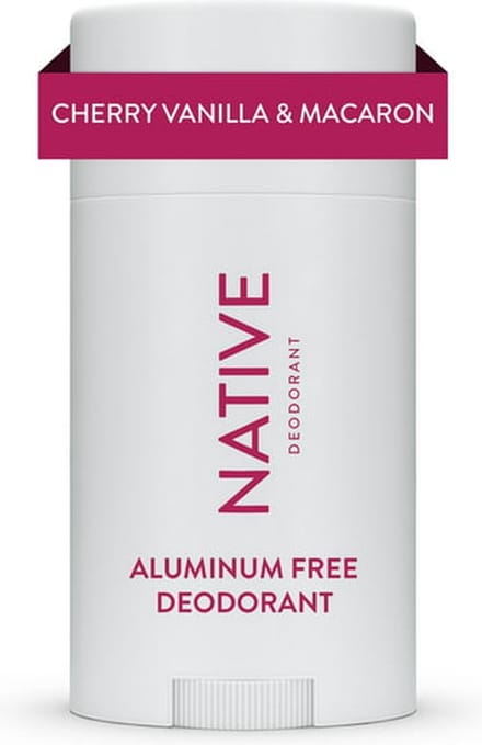 Native - Natural Deodorant, Cherry & Vanilla Macaron, Aluminum Free, Women and Men - 75g