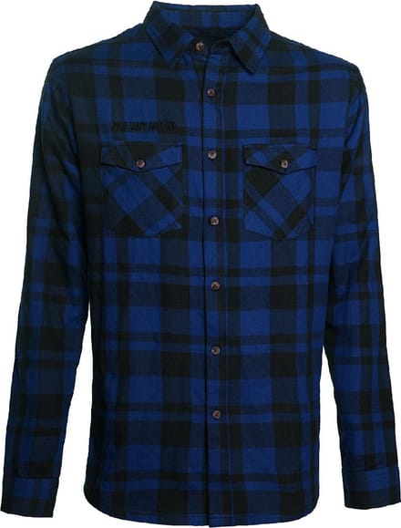 WCC West Coast Choppers Flannel La Bomba Herringbone en blauw/zwart