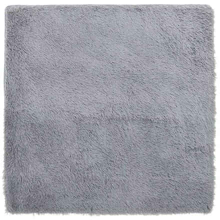 vidaXL - Hoogpolig - vloerkleed - NAVARRA - 200x200 - cm - polyester - lichtgrijs