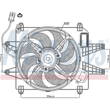 Koelventilatorwiel, motorkoeling NISSENS 85167