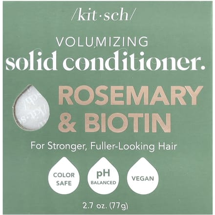 Kitsch, Volume-Verhogende Vaste Conditioner, Rozemarijn & Biotine, Lavendel en Vanille, 76 g (77 g) beige