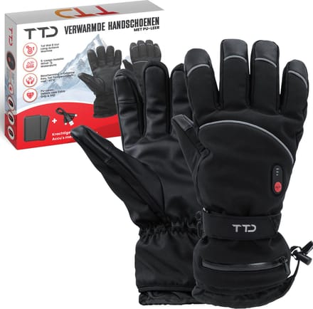 TTD® Verwarmde Handschoenen Deluxe M - PU Leer - Verwarmde Wanten