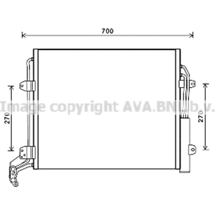 Condensator, airconditioning AVA COOLING VNA5324D AVA