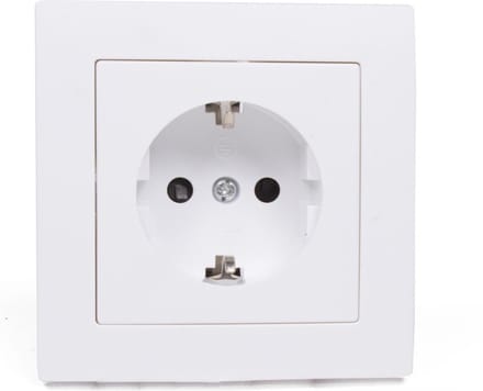 Benson Inbouw stopcontact - randaarde - strak design - wit