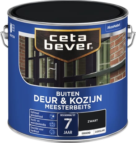 Cetabever Buitenbeits Deur & Kozijn - Zwart - Zijdeglans - 2,5l