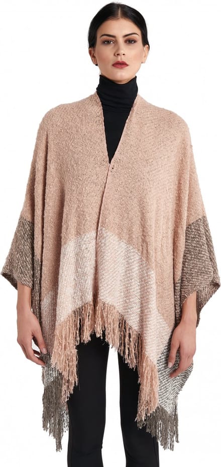 Sorbetto Poncho Layla Dames Polyester Roze One-size