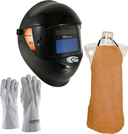 Lashelm set met Climax 420 - Inclusief Lasschort, Lashandschoenen en laskap - Laskleding - Complete Set