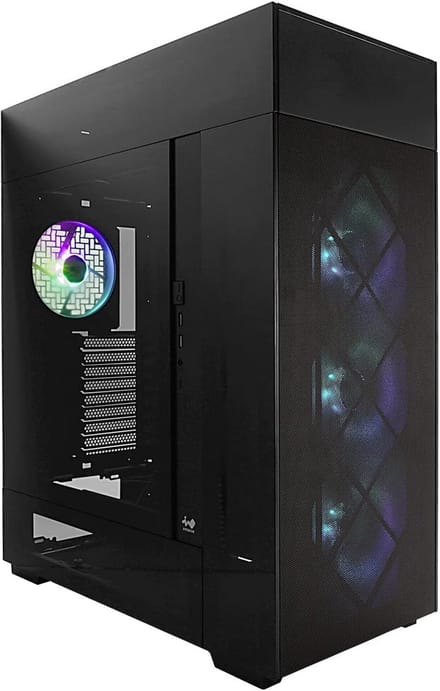 Modulaire Big-Tower PC Kast met Gehard Glas - Zwart