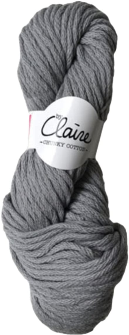 byClaire chunky cotton 014 grey - Haakgaren / Breigaren
