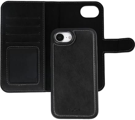 Rixus Duo Magnetic Detachable Wallet For Apple iPhone For iPhone 16e, 17e Black