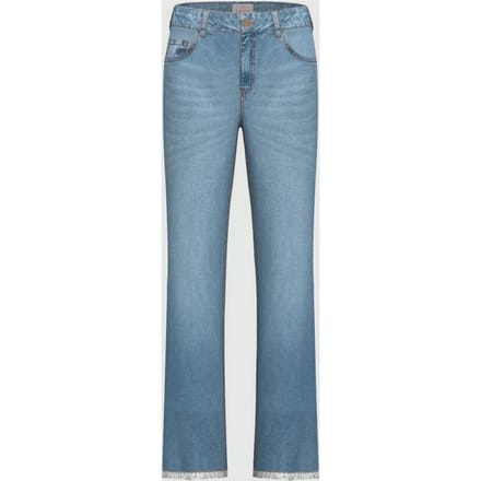 jeans straight vrouw blauw denim