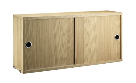 String Furniture - Kast met schuifdeuren - Eiken - Diepte 20 cm - beige
