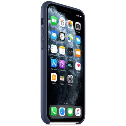 Leather Backcover voor de Apple iPhone 11 Pro - Midnight Blue