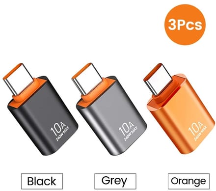 SecuFirst USB-C naar USB-A Adapter (set van 3-stuks)
