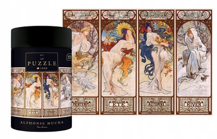 PUZZLE - 1000 STUKJES - Interdruk Puzzel 1000 stukjes - Alfons Mucha 'Vier Seizoenen' - GERONIMO GAMES