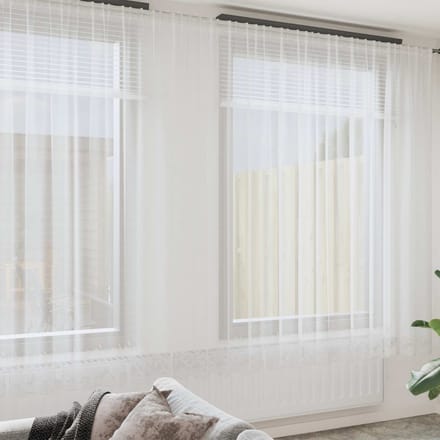 vidaXL Kantgordijn Wit 280 x 500 cm Polyester