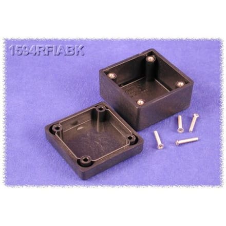 Hammond Electronics 1594RFIABK Universele behuizing 56 x 56 x 40 ABS Zwart 1 stuk(s)