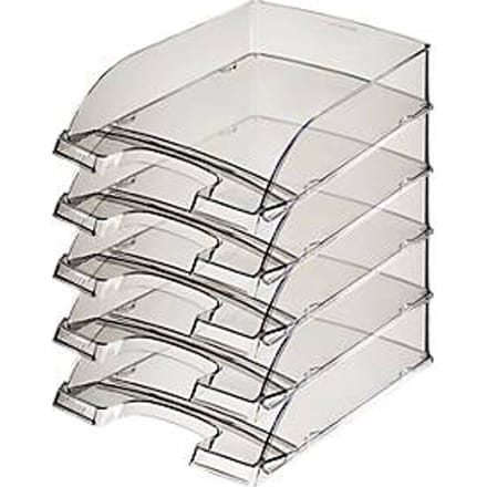 LEITZ® Opbergmand standaard 5226, kunststof, 5 stuks, transparant grijs