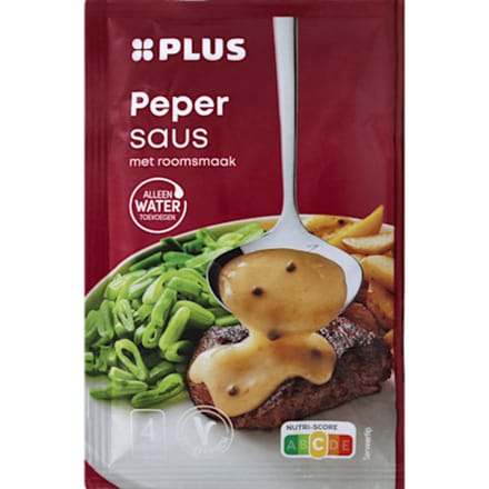 Droge mix voor peper-roomsaus