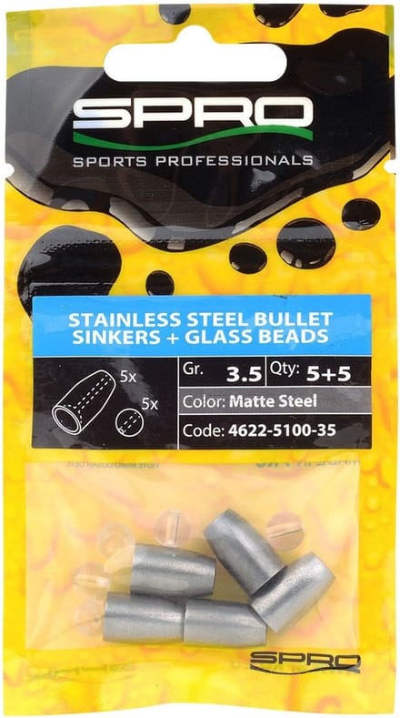 Spro Stainless Steel Bullet Sinker - Matt Steel - 1.8g - Lood - Grijs