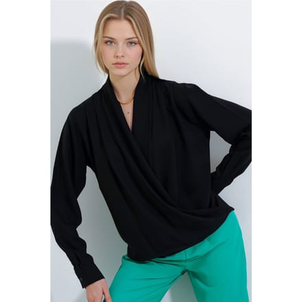 Sjaalkraag Losse Pasvorm Blouse