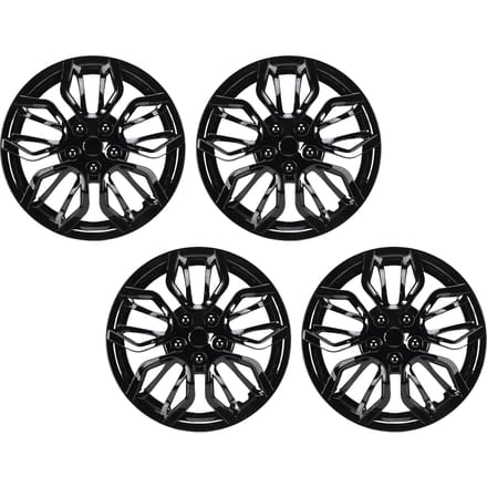 4 Stuks 14 Inch Naaf Vol Stijlvolle Look Past op R14 Wiel Afdekking voor de Meeste Auto's Vrachtwagen SUV black