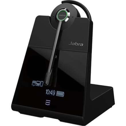 Jabra Engage 75 SE Stereo On Ear headset Bluetooth, DECT, Kabel Stereo Zwart Noise Cancelling Microfoon uitschakelbaar (mute), NFC