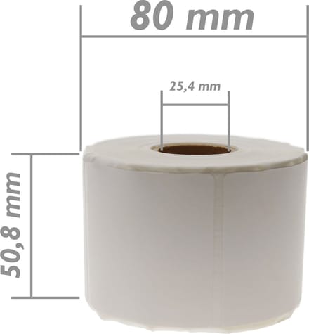 BeMatik - Rol van 600 zelfklevende etiketten voor 50- x 50,8 mm-thermische printer