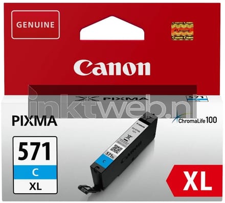 Canon CLI-571C XL inktcartridge cyaan hoge capaciteit (origineel)