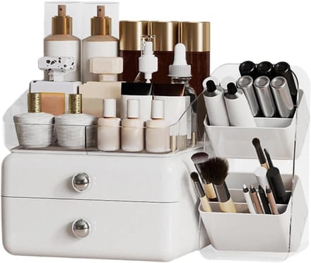 Make-up Organizer - Cosmetica Doos - Badkamer Opbergen - Met Laden Systeem - 35cm Groot - Wit