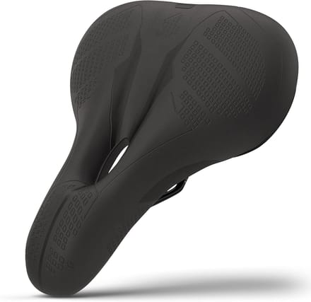 Famanu - Comfortabel fietszadel met 3-zone design, waterdicht – Zwart