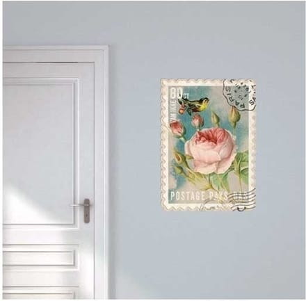 Muursticker Postzegel Bloem