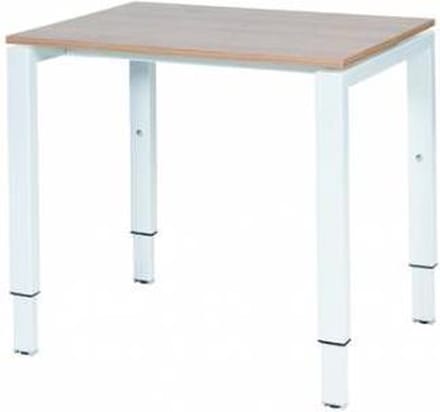 Verstelbaar Bureau - Domino 80x60 Havana Kersen - wit frame